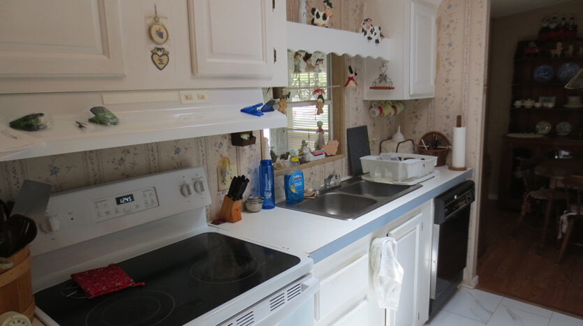 Kitchen View with Glass Top Range